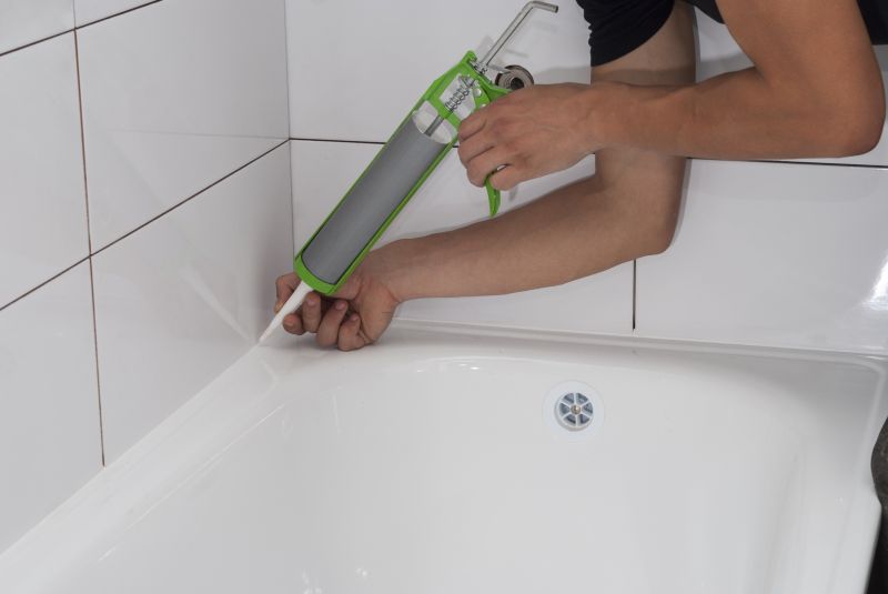 Close-up of Bathtub Sealant